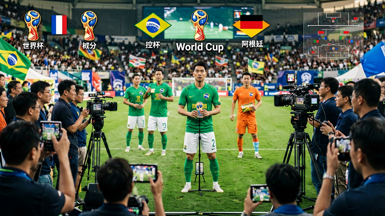 2026·世界杯官方指定合作网站直播画面、比分弹窗、控球率图表等场景